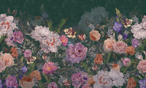 Розы и пионы. Фреска из коллекции ALBA — Flora от La Stanza