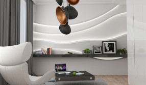 Гипсовая световая 3D панель Zaha Hills